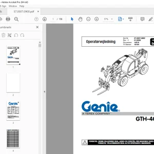 Genie GTH-4013 Operatørvejledning 57.0007.0900 - PDF DOWNLOAD 