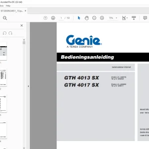 Genie GTH 4013 SX GTH 4017 SX Bedieningsanleiding - PDF DOWNLOAD