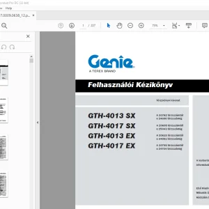 Genie GTH-4013 SX GTH-4017 SX GTH-4013 EX GTH-4017 EX Felhasználói Kézikönyv PDF