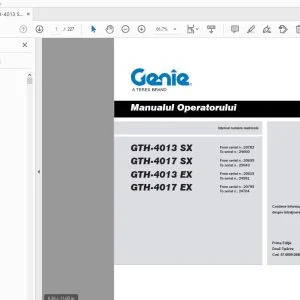 Genie GTH-4013 SX GTH-4017 SX GTH-4013 EX GTH-4017 EX Manualul Operatorului 57.0009.0588_12 - PDF