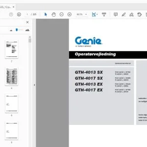 Genie GTH-4013 SX GTH-4017 SX GTH-4013 EX GTH-4017 EX Operatørvejledning 57.0009.0535_12 - PDF