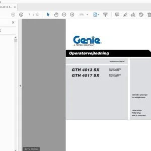 Genie GTH 4013 SX GTH 4017 SX Operatørvejledning 57.0009.0453_13 - PDF DOWNLOAD