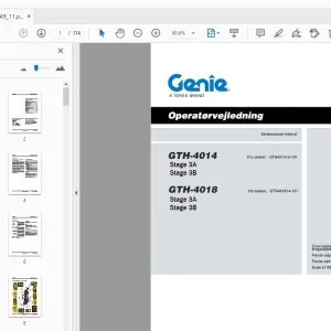 Genie GTH-4014 Stage 3A Stage 3B GTH-4018 Stage 3A Stage 3B Operatørvejledning 57.0009.0649_11 - PDF