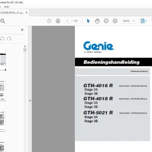 Genie GTH-4016 R GTH-4018 R GTH-5021 R Bedieningshandleiding - PDF DOWNLOAD