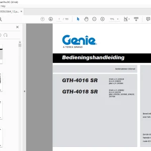 Genie GTH-4016 SR GTH-4018 SR Bedieningshandleiding - PDF DOWNLOAD