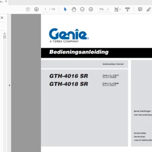 Genie GTH-4016 SR GTH-4018 SR Bedieningshandleiding 57.0009.0505 - PDF