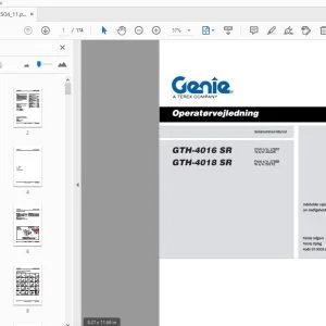 Genie GTH-4016 SR GTH-4018 SR Operatørvejledning 57.0009.0504_11 - PDF DOWNLOAD