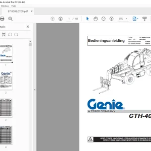 Genie GTH-4020 R Bedieningsanleiding -  PDF DOWNLOAD