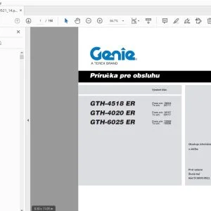 Genie GTH-4518 ER GTH-4020 ER GTH-6025 ER Príručka pre obsluhu - PDF DOWNLOAD