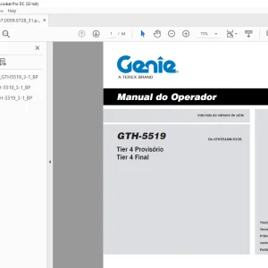 Genie GTH-5519 Tier 4 Provisório Tier 4 Final Manual do operador 57.0009.0728 PDF