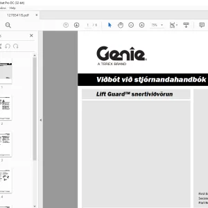 Genie Lift Guard™ snertiviðvörun Viðbót við stjórnandahandbók 1278541GTIS