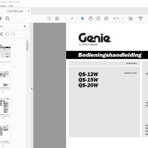 Genie QS-12W QS-15W QS-20W Bedieningshandleiding 133579DU - PDF DOWNLOAD