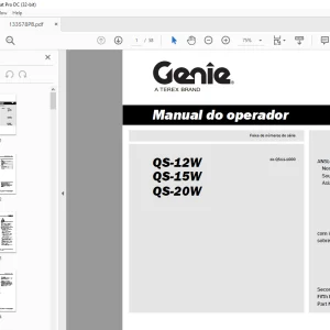 Genie QS-12W QS-15W QS-20W Manual do operador 133578PB - PDF DOWNLOAD