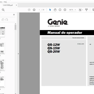 Genie QS-12W QS-15W QS-20W Manual do operador 133579PB - PDF DOWNLOAD