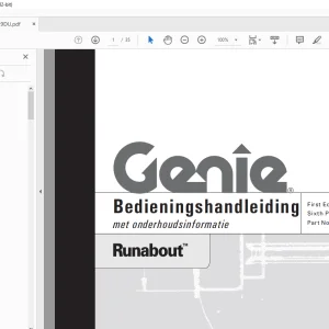 Genie Runabout Bedieningshandleiding 72129DU - PDF DOWNLOAD