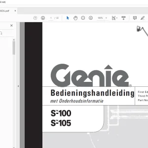 Download Genie S-100 S-105 Operator Manual 72146DU (Dutch) PDF