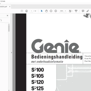 Genie S-100 S-105 S-120 S-125 Bedieningshandleiding 1000255DU - PDF DOWNLOAD