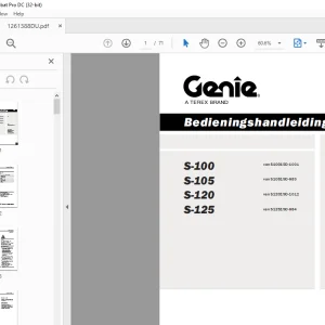 Genie S-100 S-105 S-120 S-125 Bedieningshandleiding 1261388DU - PDF DOWNLOAD