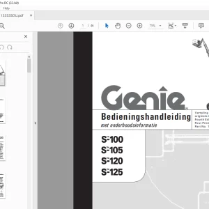 Genie S-100 S-105 S-120 S-125 Bedieningshandleiding 133535DU - PDF DOWNLOAD 
