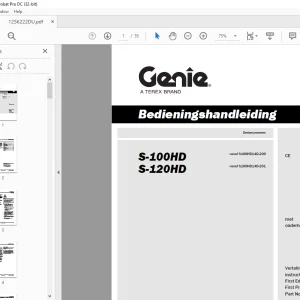 Genie S-100HD S-120HD Bedieningshandleiding 1256222DU - PDF DOWNLOAD