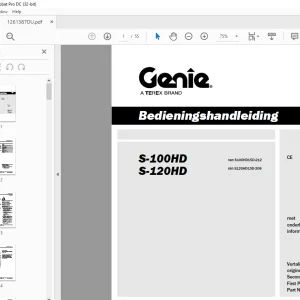 Genie S-100HD S-120HD Bedieningshandleiding 1261387DU - PDF DOWNLOAD