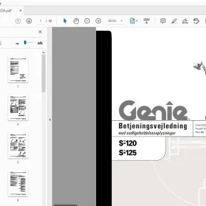 Genie S-120 S-125 Operator Manual 62756DA (Danish) PDF