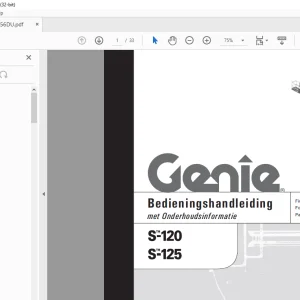 Genie S-20 S-25 Bedieningshandleiding 62756DU- PDF DOWNLOAD