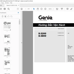 Genie S-3200 S-3800 Hướng Dẫn Vận Hành T111109VT - PDF DOWNLOAD