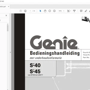 Genie S-40 S-45 Bedieningshandleiding 1000056DU - PDF DOWNLOAD