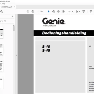 Genie S-40 S-45 Bedieningshandleiding 1259837DU - PDF DOWNLOAD