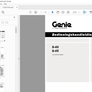 Genie S-40 S-45 Bedieningshandleiding 133027DU - PDF DOWNLOAD