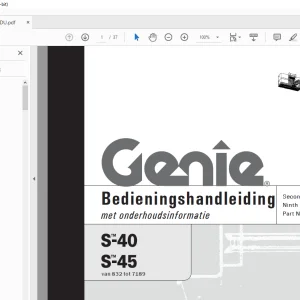 Genie S-40 S-45 Bedieningshandleiding 43645DU - PDF DOWNLOAD