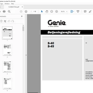 Genie S-40 S-45 Betjeningsvejledning 1259837DA - PDF DOWNLOAD