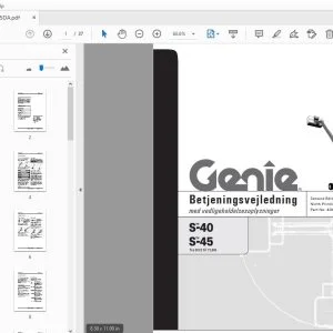 Genie S-40 S-45 Betjeningsvejledning  43645DA - PDF DOWNLOAD