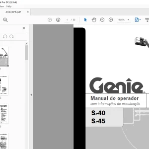 Genie S-40 S-45 Manual do operador 43645PB - PDF DOWNLOAD