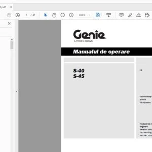 Genie S-40 S-45 Manualul de operare 1259837RO - PDF DOWNLOAD
