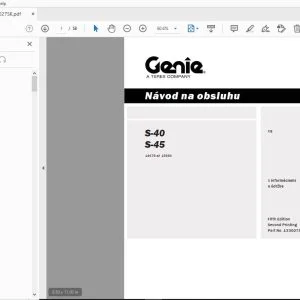Genie S-40 S-45 Návod na obsluhu - PDF DOWNLOAD