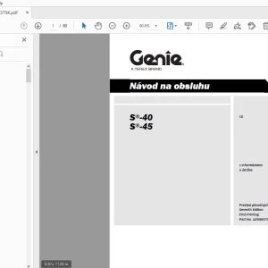 Genie S-40 S-45 Návod na obsluhu 1259837SK - PDF DOWNLOAD