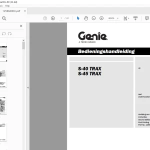 Genie S-40 TRAX S-45 TRAX Bedieningshandleiding 1259840DU - PDF DOWNLOAD