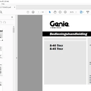 Genie S-40 TRAX S-45 TRAX Bedieningshandleiding 217554DU - PDF DOWNLOAD