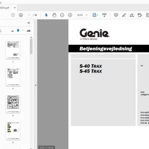 Genie S-40 TRAX S-45 TRAX Betjeningsvejledning 217554DA - PDF DOWNLOAD