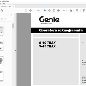 Genie S-40 TRAX S-45 TRAX Operatora rokasgrāmata 1259840LV PDF