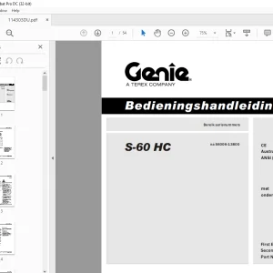 Genie S-60 HC Bedieningshandleiding 11430DU - PDF DOWNLOAD
