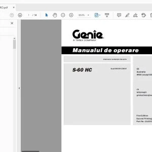 Genie S-60 HC Manualul de operare 114303RO - PDF DOWNLOAD