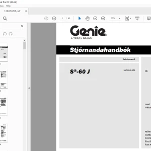 Genie S-60 J Stjórnandahandbók 1283765ISGT - PDF