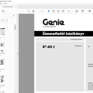 Genie S-60 J Üzemeltetői kézikönyv 1283765HUGT - PDF DOWNLOAD