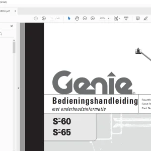Genie S-60 S-65 Bedieningshandleiding 110018DU - PDF DOWNLOAD