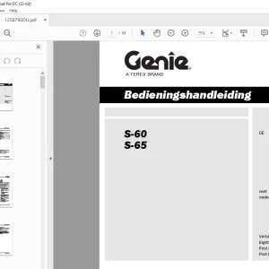 Genie S-60 S-65 Bedieningshandleiding 1258795DU - PDF DOWNLOAD