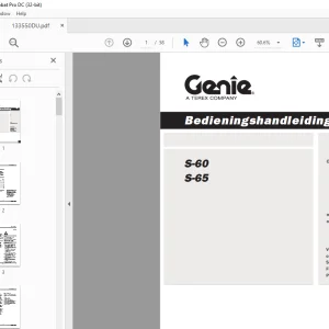 Genie S-60 S-65 Bedieningshandleiding 133550DU - PDF DOWNLOAD