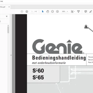 Genie S-60 S-65 Bedieningshandleiding 82407DU - PDF DOWNLOAD
